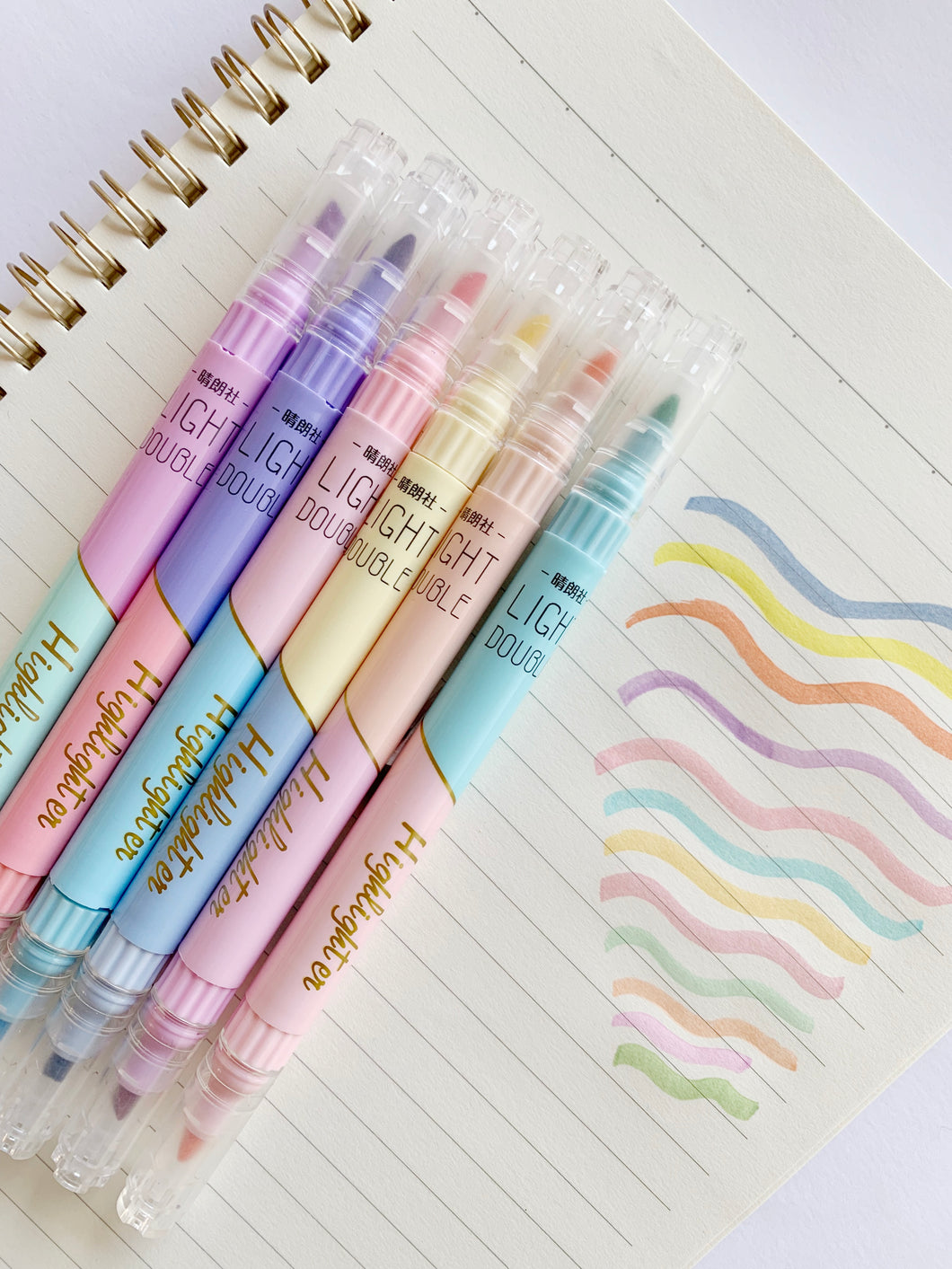Marcadores pastel light double