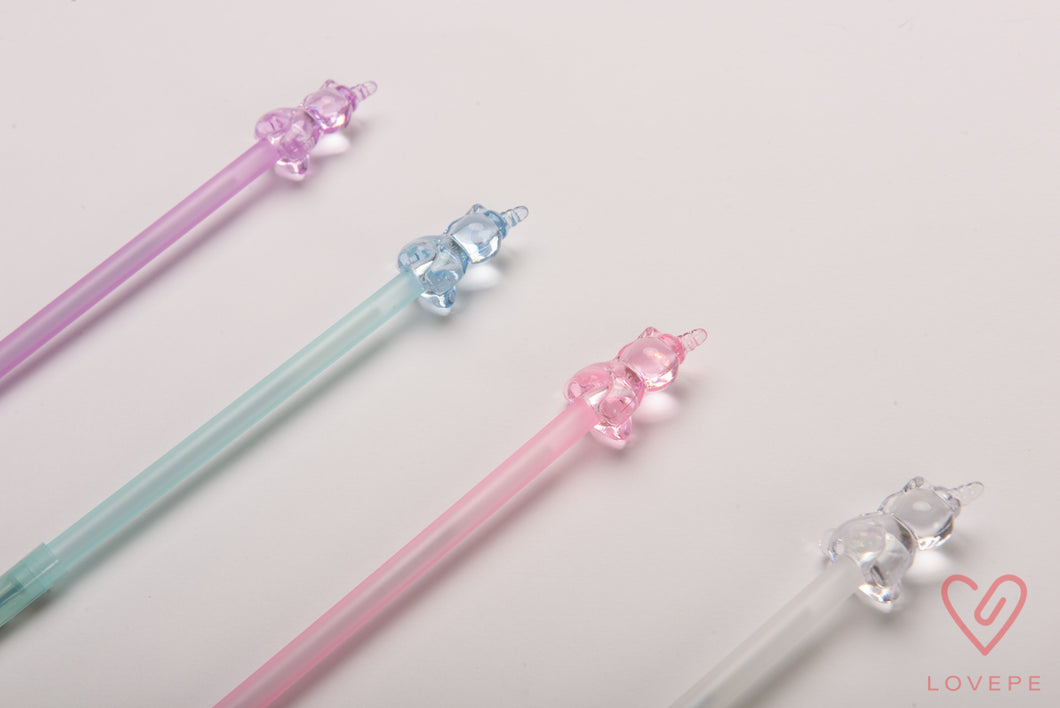 Lapicera unicornio cristal